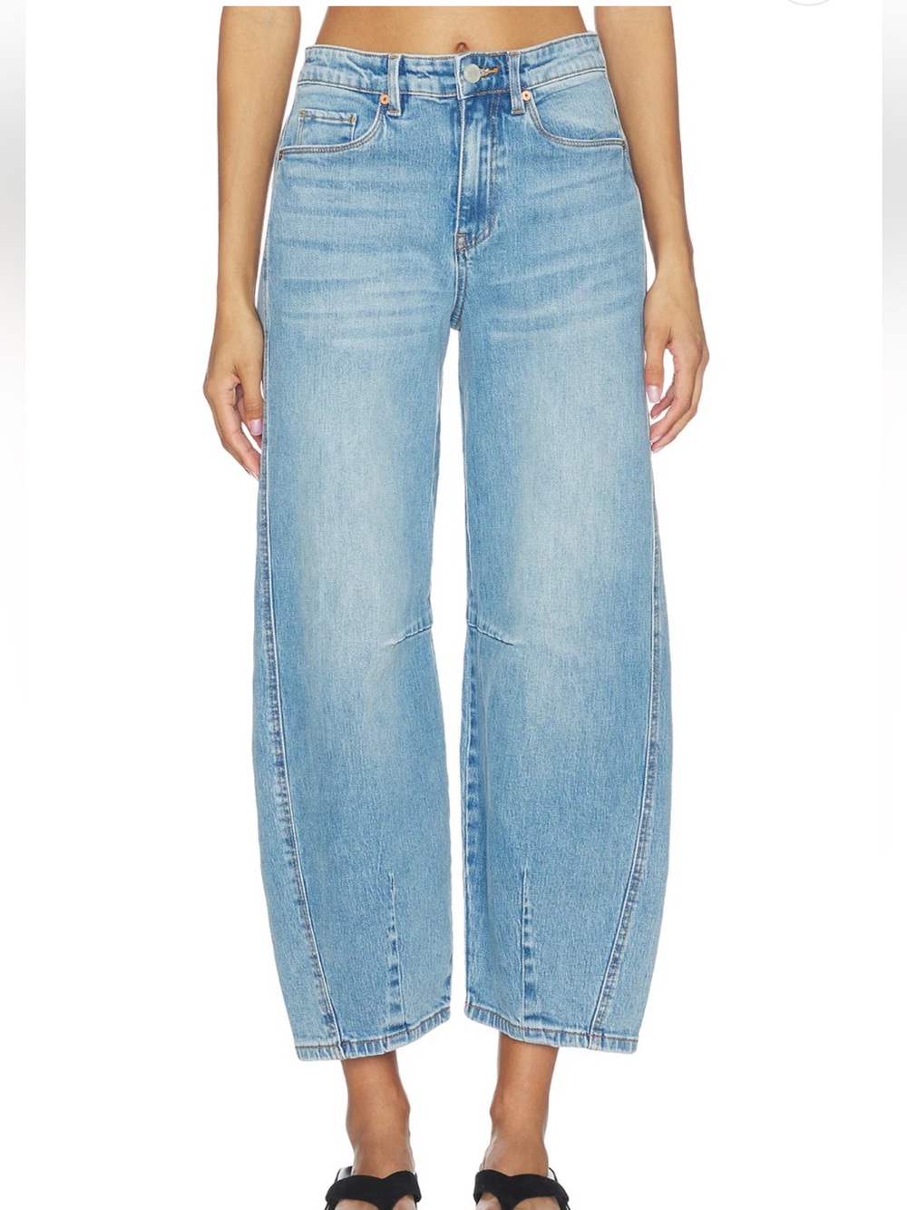 Blank NYC Barrel Leg Jeans in Deep Dive